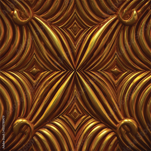 Patterns made from metal embossing that resemble flowers and mandalas. tribal, ethnic, European art, create, geometries, wavy .