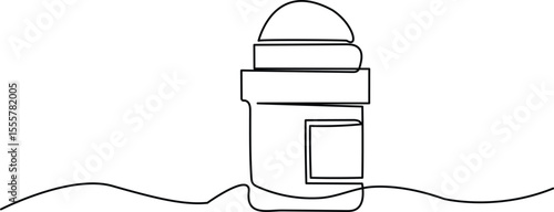 single line  drawing of   deodorant,  vector illustration  Simple outline illustration