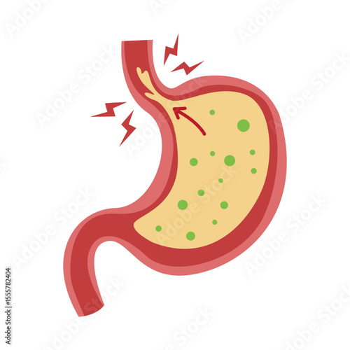 stomach disease concept. vector illustration
