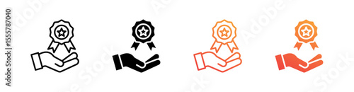 Acknowledgment Multiple Style Icon Set Vector 