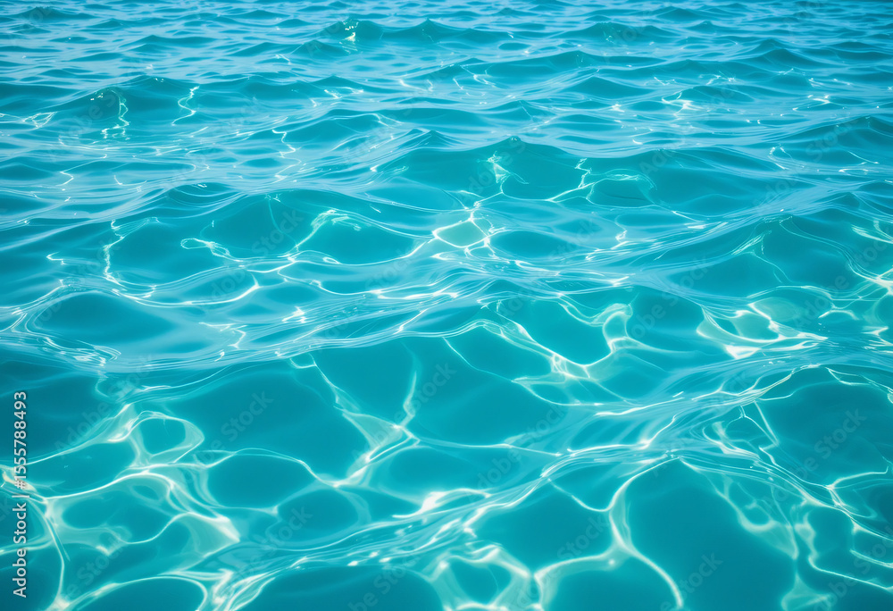 Obraz premium Clear blue water surface waves