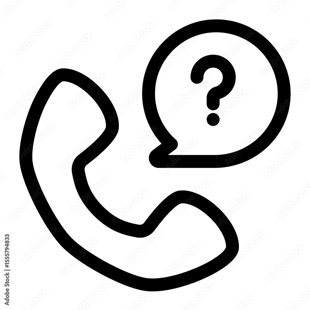 Naklejka premium Phone Inquiry Support Help