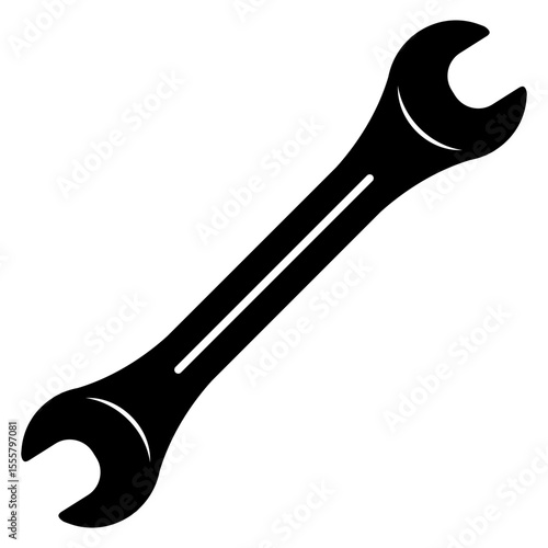 Icono silueta de llave fija