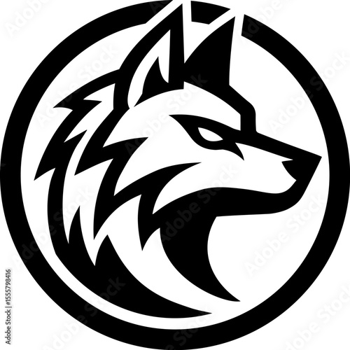 A Wolf, Coyote illustration mascot Wolves, Coyotes sports team animal or an icon emblem branding concept.