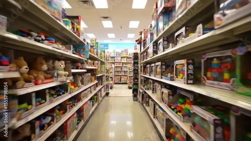 Wallpaper Mural Colorful toy aisle filled with stuffed animals and building blocks   Torontodigital.ca
