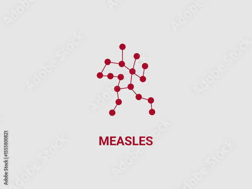 An irregularly shaped network of connected dots