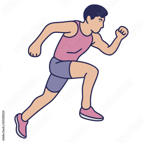 Running sport  Illustration Cartoon