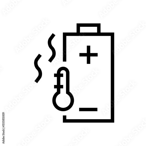 Hot temperature battery icon