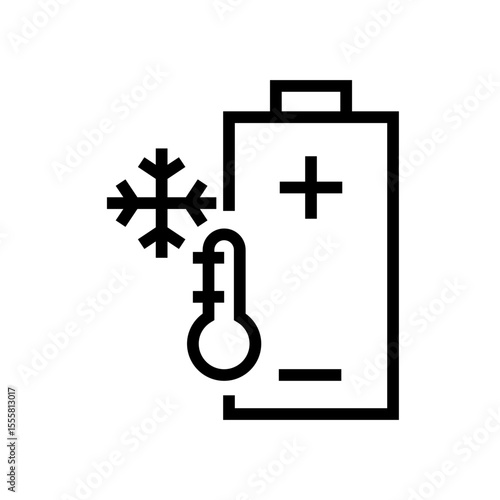 Cool temperature battery icon
