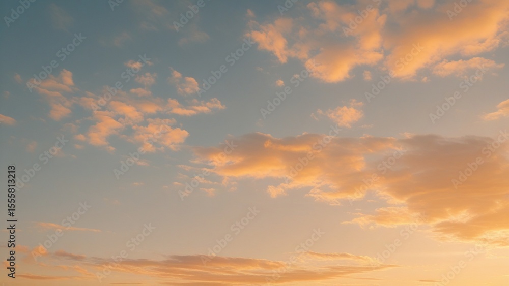 Fototapeta premium Evening Sky with Subtle Orange and Blue Tones
