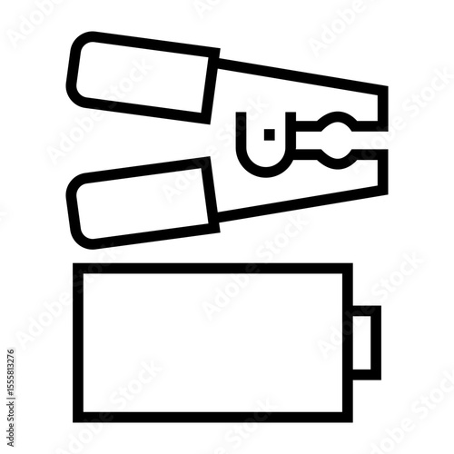 Battery and clamp unit icon