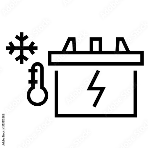 Cool temperature battery icon