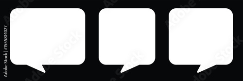 vector set of flat message bubbles show