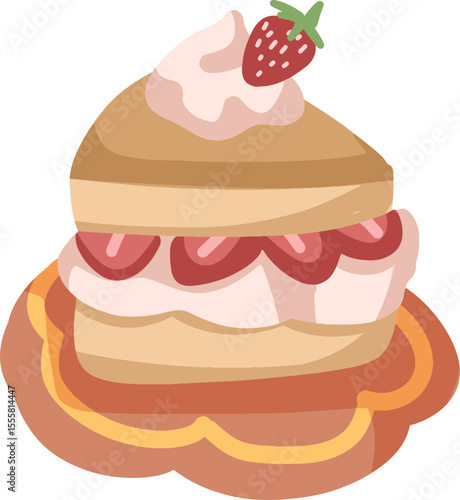cake with strawberry
