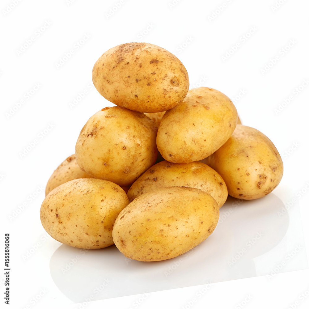 delicious potatoes on white background delicious potatoes on white background