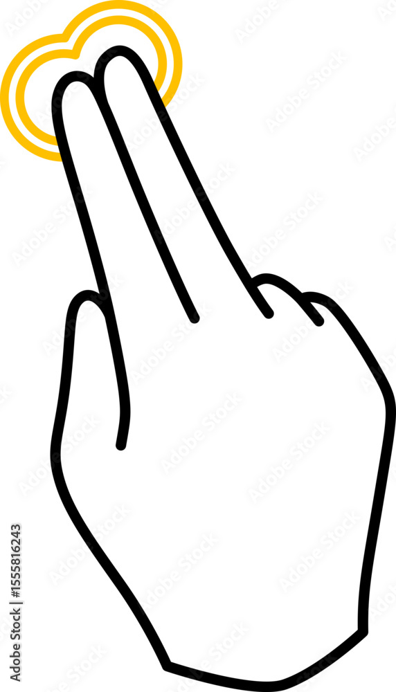 Obraz premium Two Finger Tap Gesture