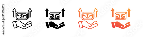Revenue Multiple Style Icon Set Vector 