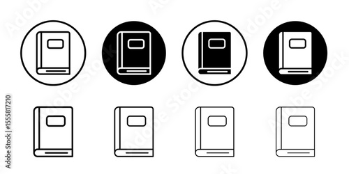 Audio book icon set thin flat simple illustration symbol
