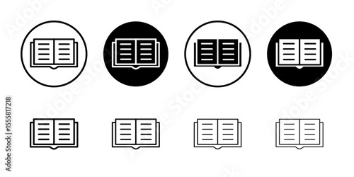 Audio book icon thin flat simple illustration symbol