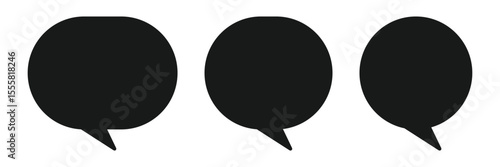 Set of comic speech bubbles.