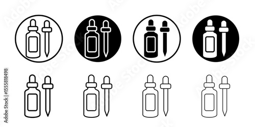 dropper icon thin flat simple illustration symbol