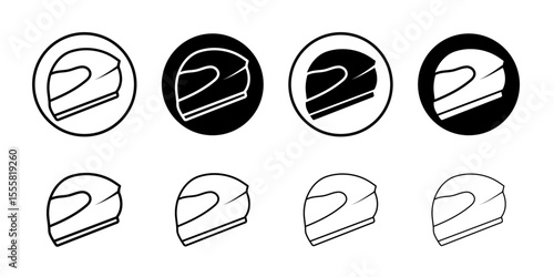 Helmet icon thin flat simple illustration symbol