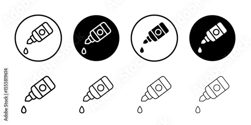 Liquid Glue Icon thin flat simple illustration symbol