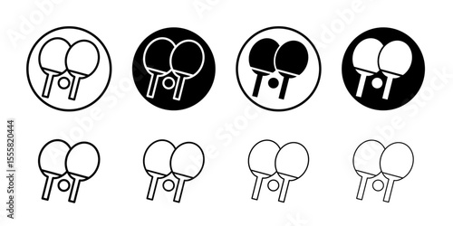 Ping Pong icon thin flat simple illustration symbol