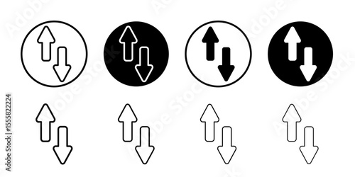 Sort icon thin flat simple illustration symbol