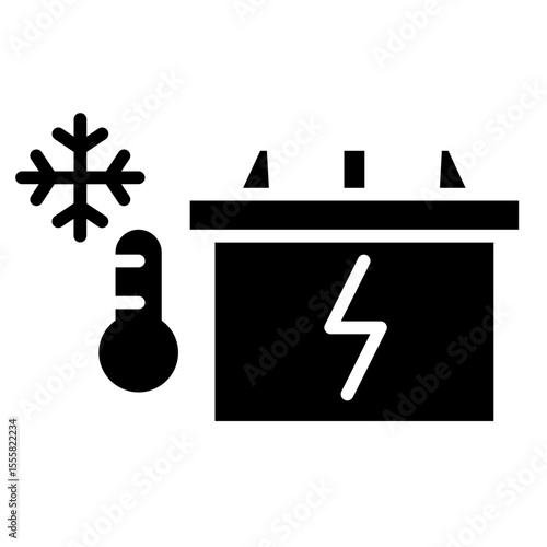 Cool temperature battery icon