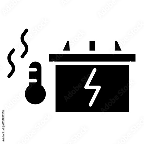 Hot temperature battery icon