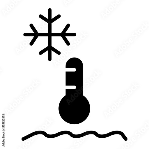 Cool temperature water icon