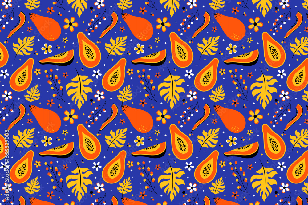 Naklejka premium 23_Floral hand drawn flat background