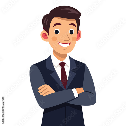 smiling-businessman-in-suit-crossing-arms-confiden.eps