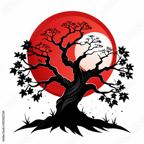 silhouette of a tree