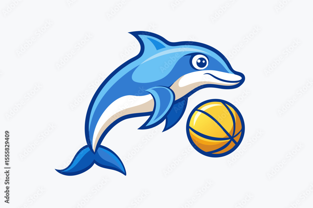 Obraz premium dolphin with ball