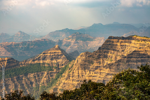 Arthur's Seat, a beautiful landscape, a sightseeing attraction in Mahabaleshwar, India