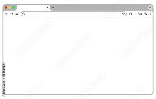 PCウィンドウ フレーム ブラウザ タブ 検索エンジン   MacOS  Chrome風 (.PNG)