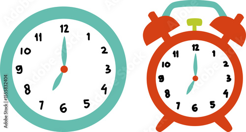 blue alarm clock