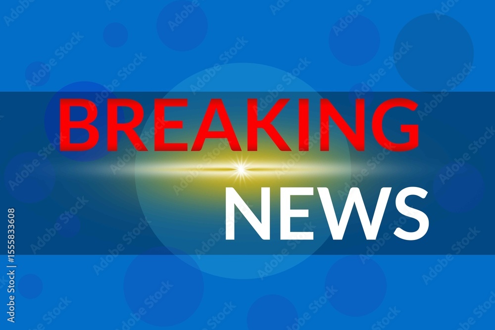 Obraz premium Blue background Breaking News Lower Third with Dynamic Line Animation