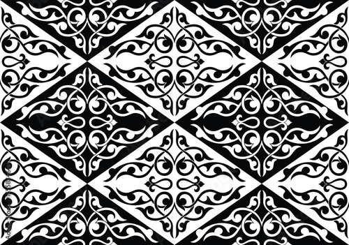 Ethnic background on the theme of Uzbek national ornament, Islamic pattern, seamless pattern, vector design