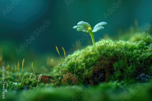 Macro view of seedling banner