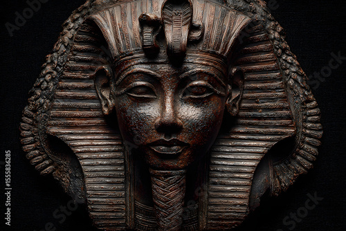 Stone pharaoh tutankhamen mask