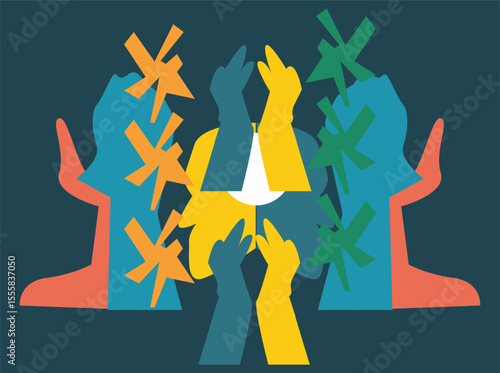 Art celebrating the International Day Against Drug Abuse and Illicit Trafficking on June 26, featuring global symbols, anti-drug messages, bold colors, and diverse people uniting against 6