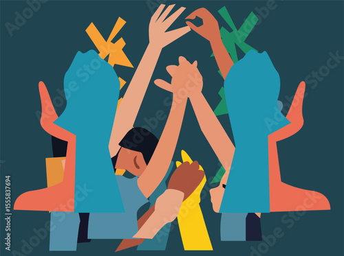 Art celebrating the International Day Against Drug Abuse and Illicit Trafficking on June 26, featuring global symbols, anti-drug messages, bold colors, and diverse people uniting against 2