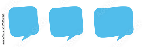 vector set of flat message bubbles show