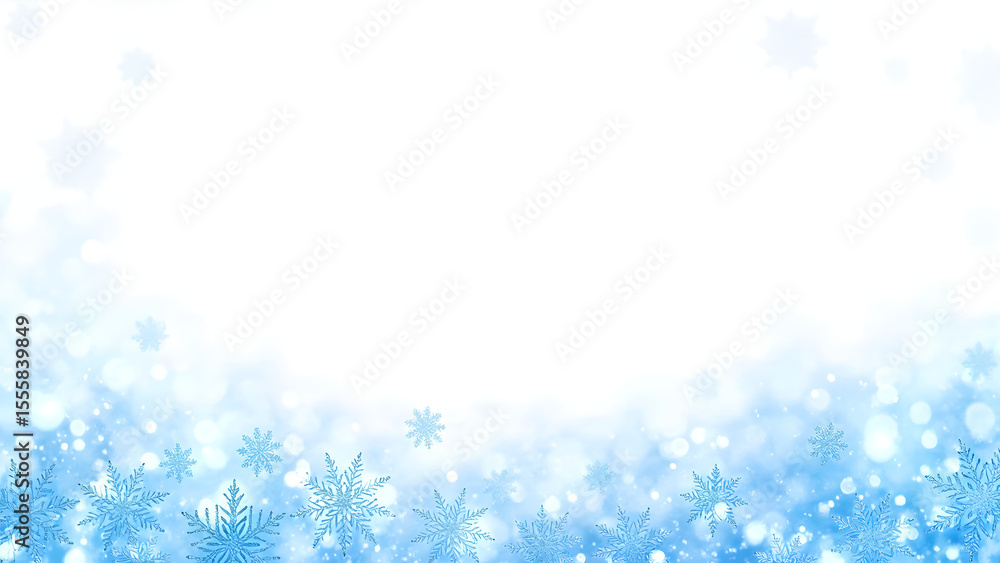 Sparkling Snowflakes Winter Border isolated on a transparent background Sparkling Snowflakes Winter Border isolated on a transparent background