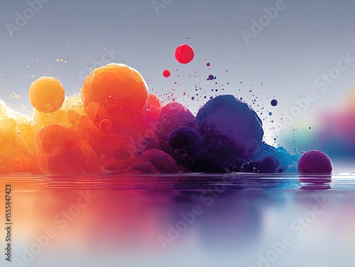 explore the enchantment of a cosmic beach: a stunning poster featuring sparkling waters, floating orbs, and ethereal fish for your sports room decor!