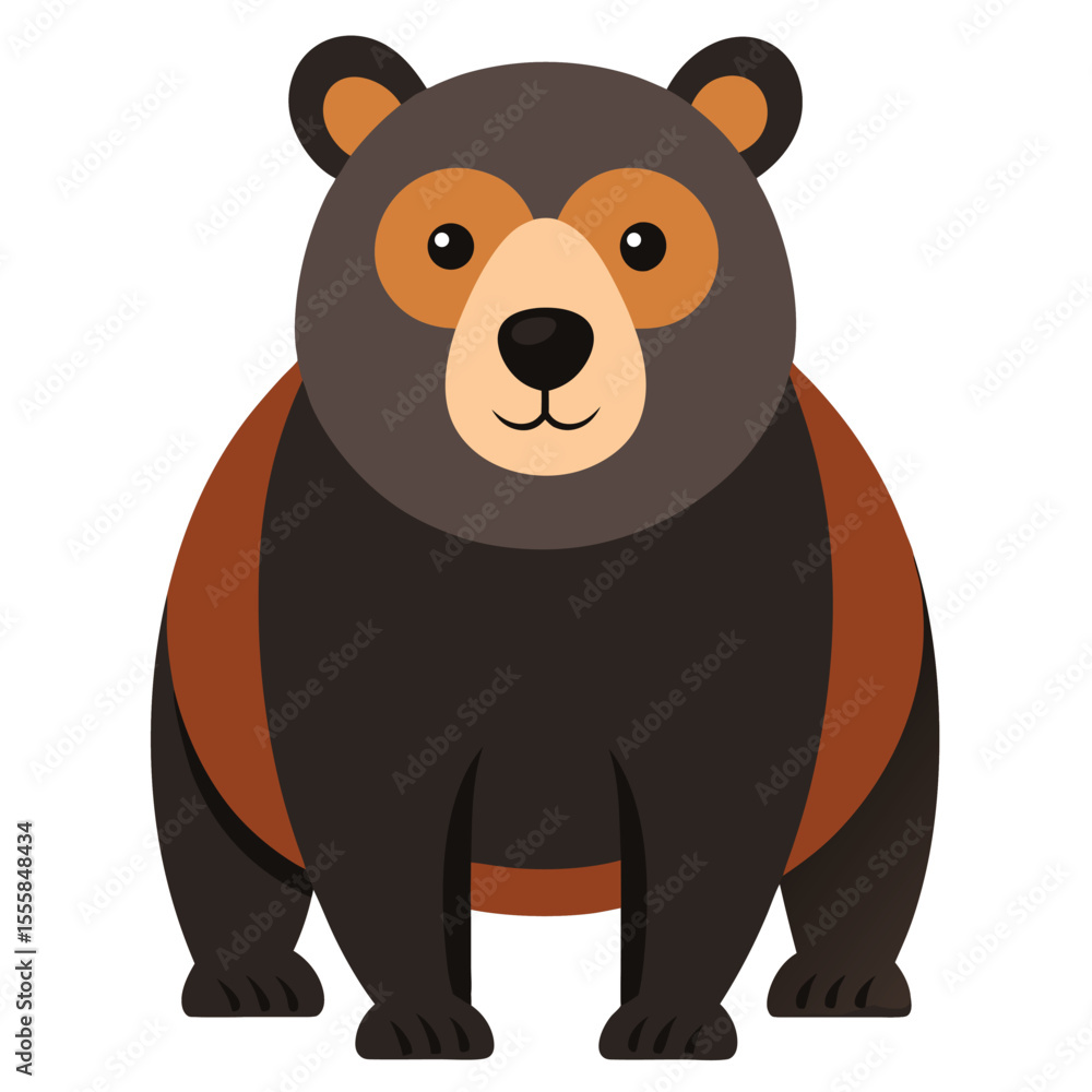 Naklejka premium bear vector image on white background