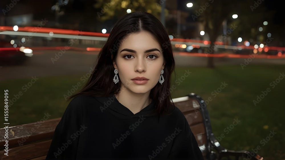 Fototapeta premium young woman on the street